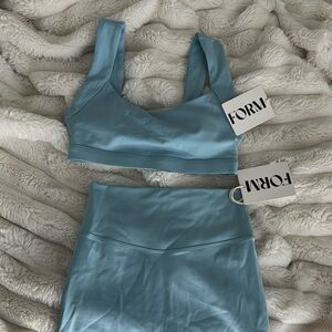 Form Sky Blue Shorts & Sports Bra Set